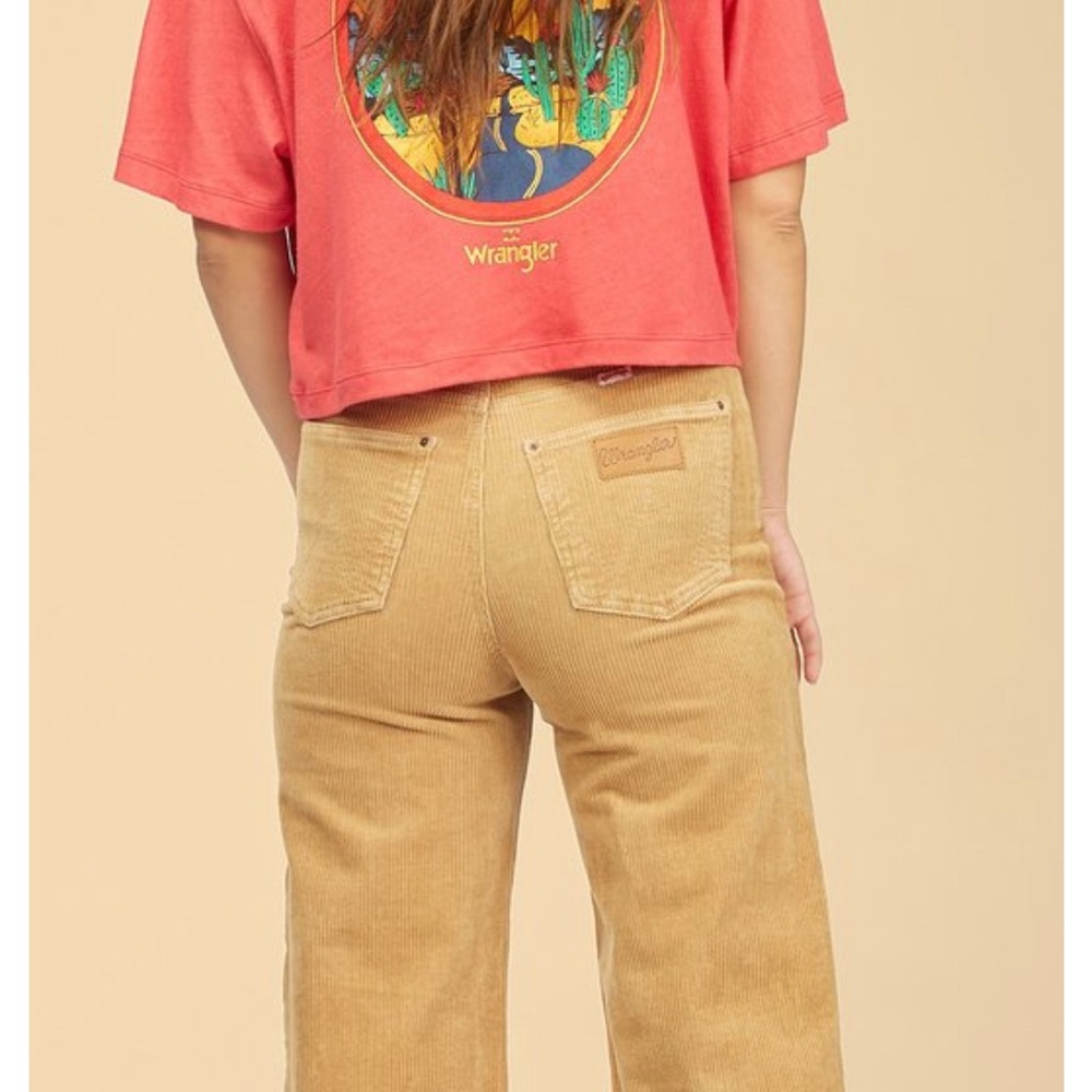 Billabong-wrangler corduroy wide leg, high waisted pant